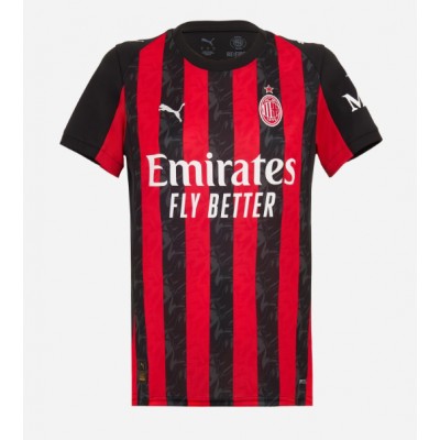 Ženski Nogometni dresi AC Milan Domači 2025-26 Kratek Rokav Ženski Nogometni dresi AC Milan Domači 2025-26 Kratek Rokav